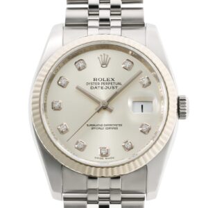 ロレックス - オイスター パーペチュアル デイトジャスト | ROLEX | 116234G | WG&SS シルバー/10P文字盤 自動巻き ブレスレット | 中古