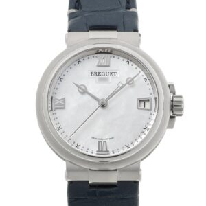 ブレゲ - マリーン レディ | BREGUET | 9517ST/5W/584 | SS ホワイトシェル文字盤 自動巻き レザー | 未使用品