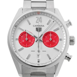 タグホイヤー - カレラ クロノグラフ ジャパンリミテッドエディション | TAG HEUER | CBN201M.EA0016 | SS 白/レッド文字盤 自動巻き ブレスレット | 未使用品