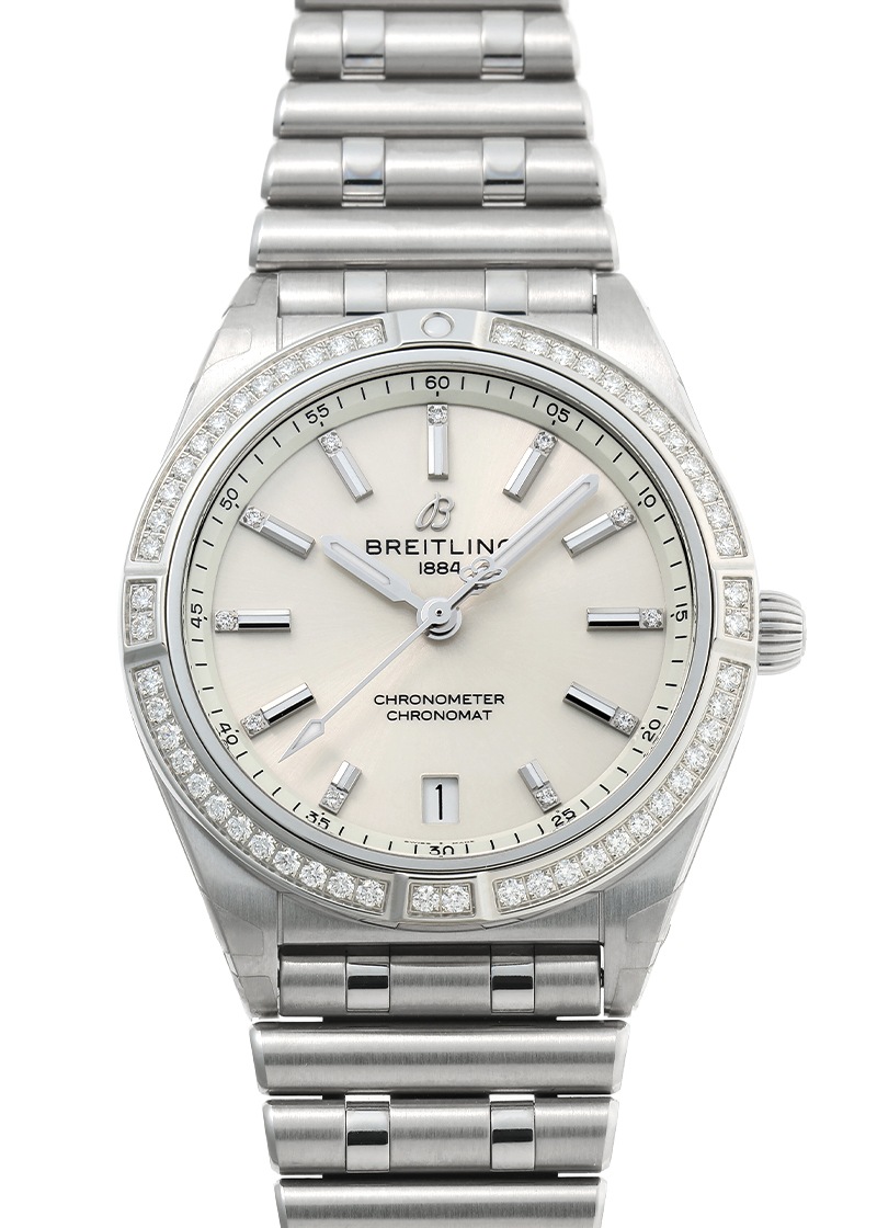ブライトリング - クロノマット オートマチック 36 ベゼルダイヤ | BREITLING | A10380591A1A1 | SS シルバー文字盤 自動巻き ブレスレット | 未使用品