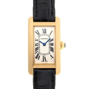 カルティエ - タンクアメリカン SM | CARTIER | W2601556 | YG シルバー文字盤 クォーツ レザー | 中古