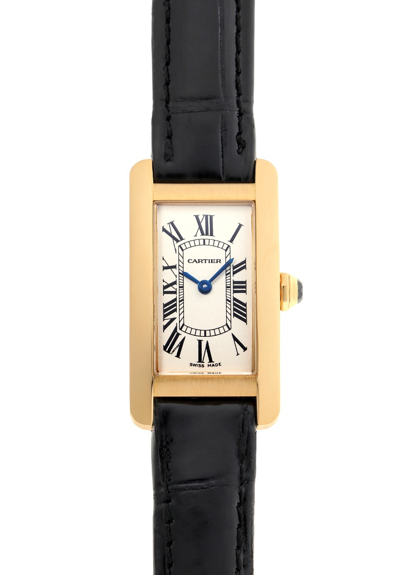 カルティエ - タンクアメリカン SM | CARTIER | W2601556 | YG シルバー文字盤 クォーツ レザー | 中古