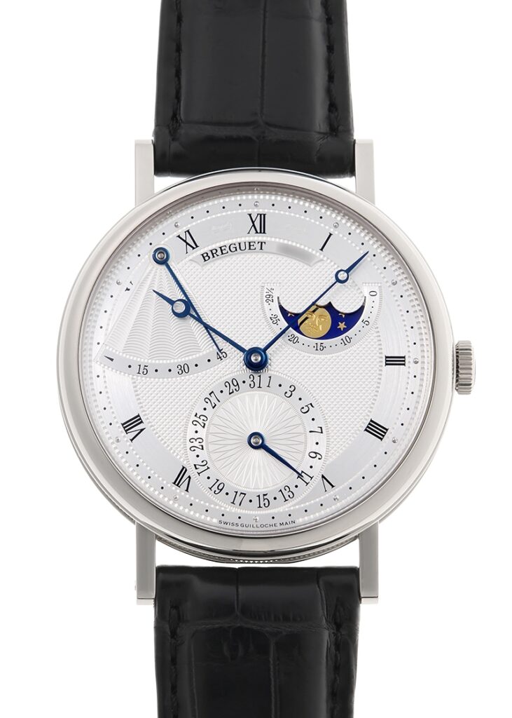 ブレゲ - クラシック パワーリザーブ ムーンフェイズ | BREGUET | 7137BB/11/9V6 | WG シルバー文字盤 自動巻き レザー | 中古