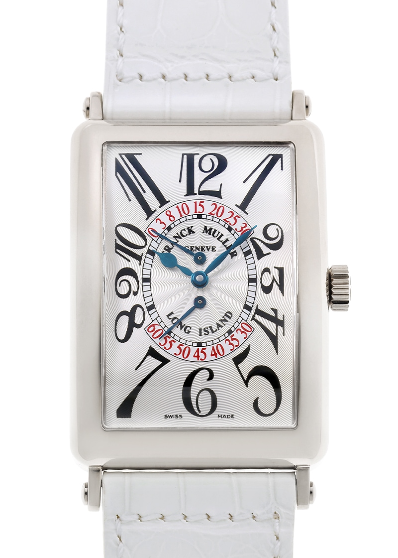 フランクミュラー - ロングアイランド ビーレトログラード セコンド | FRANCK MULLER | 1100DSR | WG シルバー文字盤 自動巻き レザー | 中古