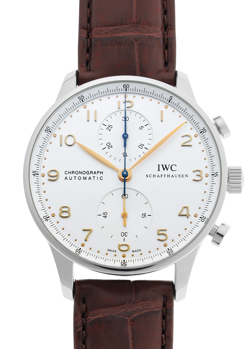 IWC - ポルトギーゼ クロノグラフ | INTERNATIONAL WATCH COMPANY | IW371445 | SS シルバー文字盤 自動巻き レザー | 中古