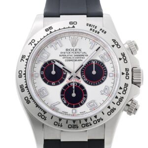ロレックス - オイスター パーペチュアル コスモグラフ デイトナ | ROLEX | 116519 | WG 白/黒文字盤 自動巻き ラバー | 中古