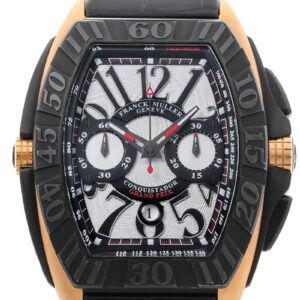 フランクミュラー - コンキスタドール グランプリ クロノグラフ | FRANCK MULLER | 9900 CC GP | PG&TI シルバー文字盤 自動巻き レザー | 中古