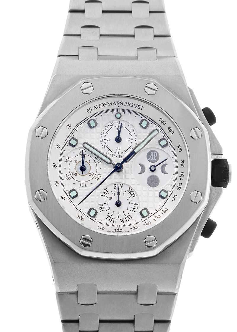 オーデマピゲ - ロイヤルオーク オフショア パーペチュアルカレンダー クロノグラフ | AUDEMARS PIGUET | 25854TI.OO.1150TI.01 | TI 白文字盤 自動巻き ブレスレット | 委託品 | 中古