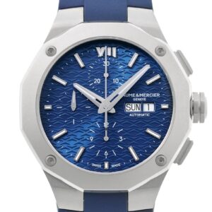ボーム&メルシェ - リビエラ クロノグラフ | BAUME&MERCIER | M0A10623 | SS ブルー文字盤 自動巻き ラバー | 未使用品