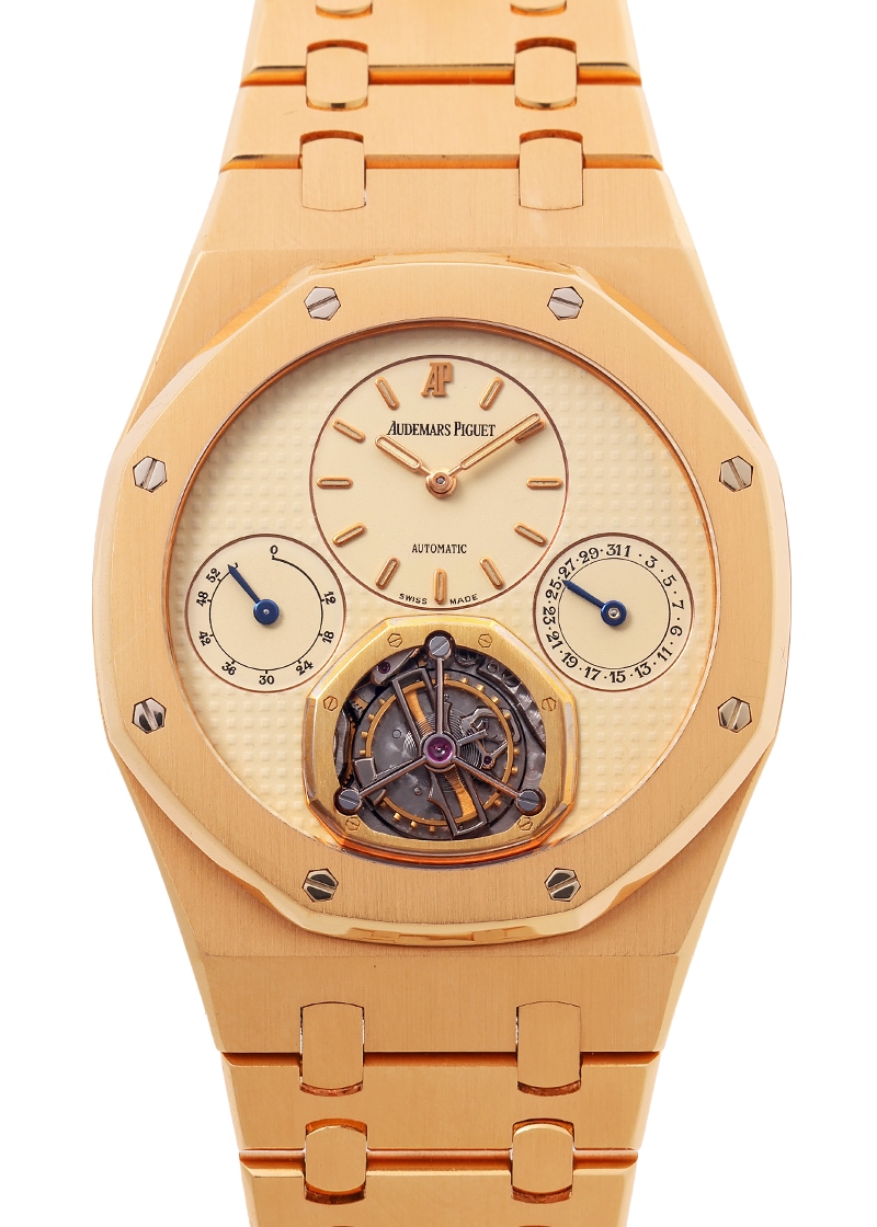 オーデマピゲ - ロイヤルオーク トゥールビヨン 25周年 5本限定 | AUDEMARS PIGUET | 25831OR.OO.1100OR.01 | PG アイボリー文字盤 自動巻き ブレスレット | 委託品 | 中古