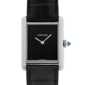 カルティエ - タンクマスト LM | CARTIER | WSTA0072 | SS 黒文字盤 クォーツ レザー | 中古