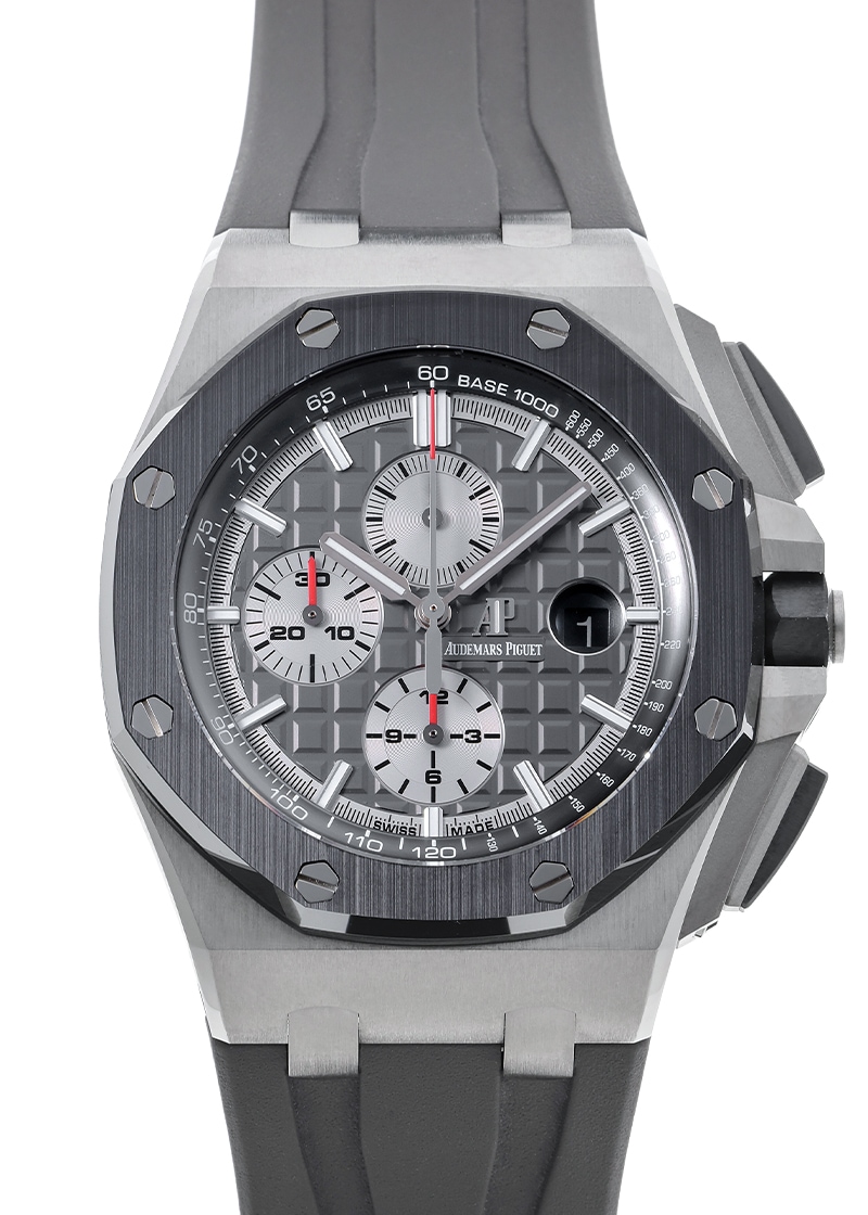 オーデマピゲ - ロイヤルオーク オフショア クロノグラフ | AUDEMARS PIGUET | 26400IO.OO.A004CA.01 | TI グレー文字盤 自動巻き ラバー | 中古