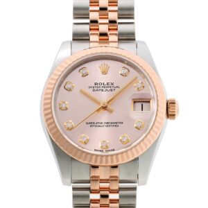 ロレックス - オイスター パーペチュアル デイトジャスト | ROLEX | 178271G | PG&SS ピンク文字盤 自動巻き ブレスレット | 中古