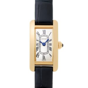 カルティエ - タンクアメリカン ミニ | CARTIER | WGTA0298 | YG シルバー文字盤 クォーツ レザー