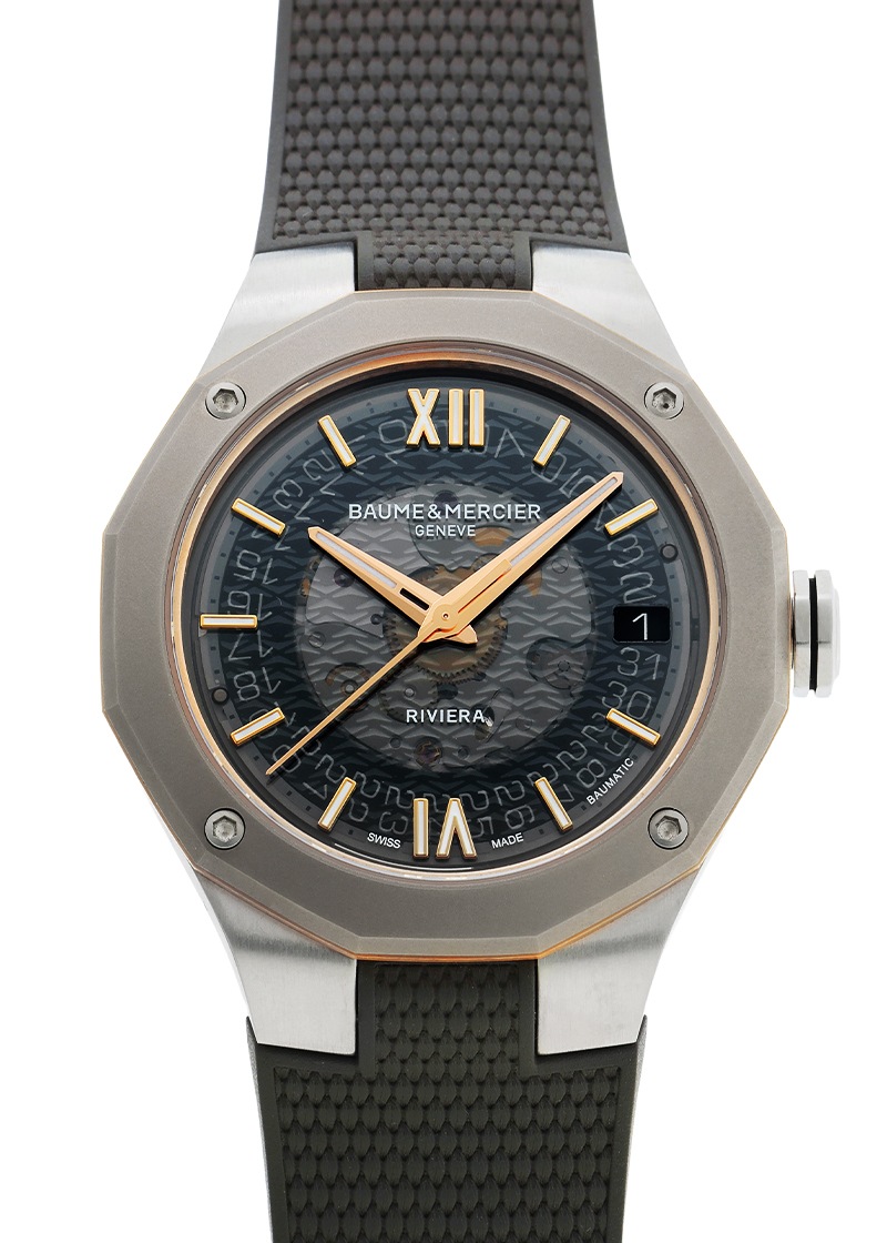 ボーム&メルシェ - リビエラ ボーマティック | BAUME&MERCIER | M0A10720 | TI&SS スケルトン文字盤 自動巻き ラバー | 未使用品