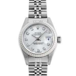 ロレックス - オイスター パーペチュアル デイトジャスト | ROLEX | 69174G | WG&SS シルバー文字盤 自動巻き ブレスレット | 中古