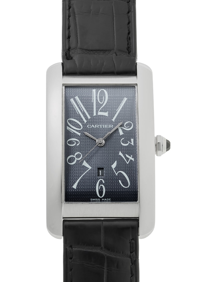 カルティエ - タンクアメリカン LM | CARTIER | W2605229 | WG グレー文字盤 自動巻き レザー | 中古