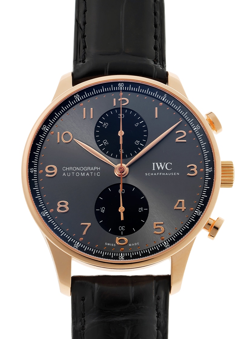 IWC - ポルトギーゼ クロノグラフ | INTERNATIONAL WATCH COMPANY | IW371610 | RG グレー文字盤 自動巻き レザー | 中古