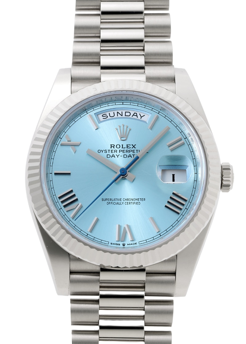 ロレックス - オイスター パーペチュアル デイデイト 40 | ROLEX | 228236 | PT アイスブルー文字盤 自動巻き ブレスレット | 未使用品