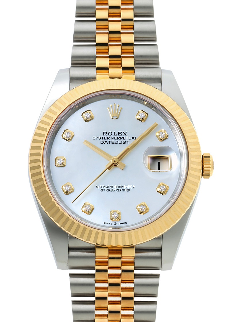 ロレックス - オイスター パーペチュアル デイトジャスト 41 | ROLEX | 126333NG | YG&SS シェル/10P文字盤 自動巻き ブレスレット | 未使用品