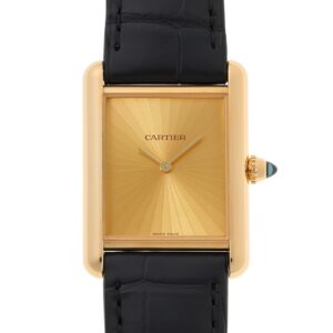 カルティエ - タンクルイ カルティエ MM | CARTIER | WGTA0211 | YG シャンパン文字盤 手巻き レザー