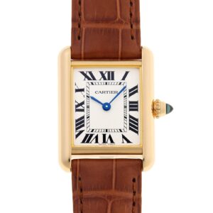 カルティエ - タンクルイ カルティエ SM | CARTIER | WGTA0342 | YG シルバー文字盤 クォーツ レザー