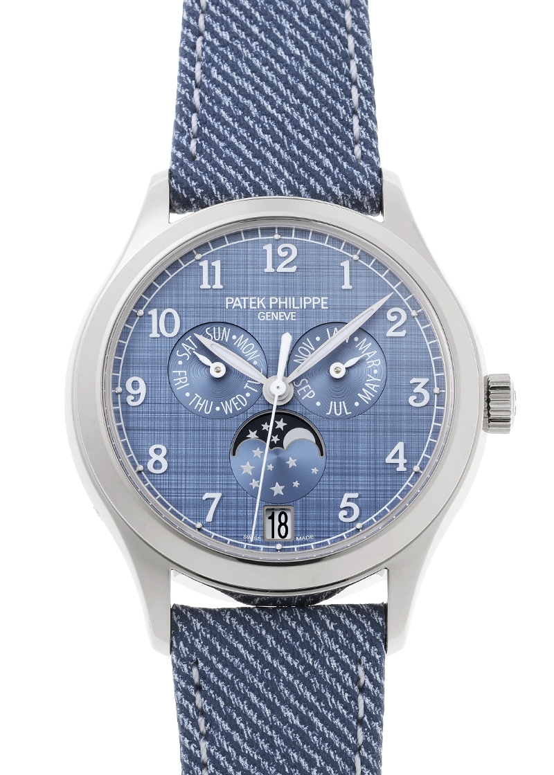 パテックフィリップ - アニュアルカレンダー ムーンフェイズ | PATEK PHILIPPE | 4946G-001 | WG ブルーグレー文字盤 自動巻き レザー