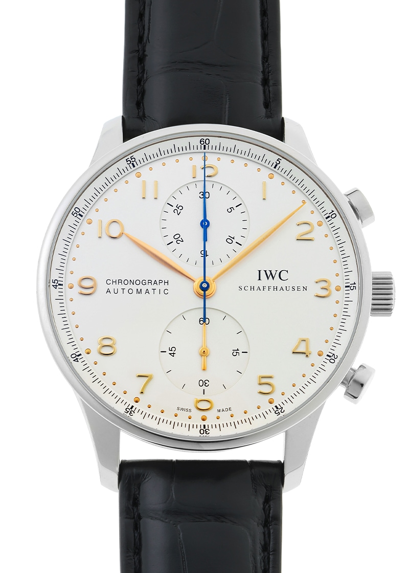 IWC - ポルトギーゼ クロノグラフ | INTERNATIONAL WATCH COMPANY | IW371445 | SS シルバー文字盤 自動巻き レザー | 中古