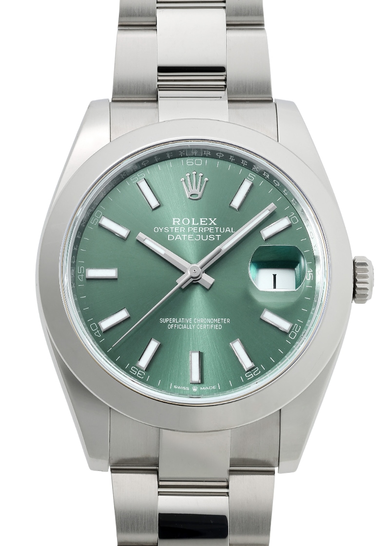 ロレックス - オイスター パーペチュアル デイトジャスト | ROLEX | 126300 | SS ミントグリーン文字盤 自動巻き ブレスレット | 未使用品