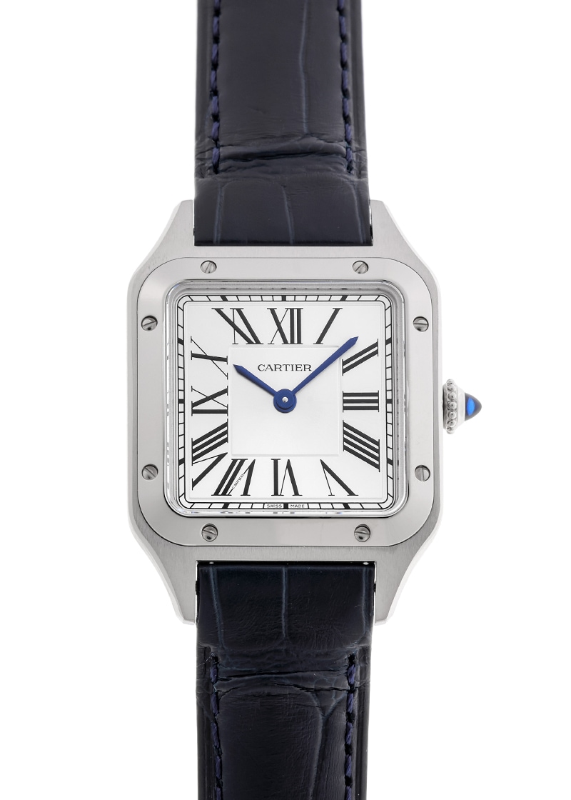 カルティエ - サントス デュモン SM | CARTIER | WSSA0086 | SS シルバー文字盤 クォーツ レザー