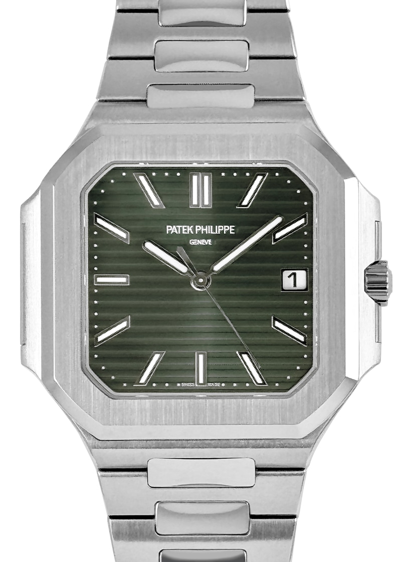 パテックフィリップ - キュビタス | PATEK PHILIPPE | 5821/1A-001 | SS オリーブグリーン文字盤 自動巻き ブレスレット | 中古