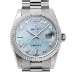 ロレックス - オイスター パーペチュアル デイデイト オックスフォード | ROLEX | 118239NA | WG ブルーシェル文字盤 自動巻き ブレスレット | 入荷予定 | 中古