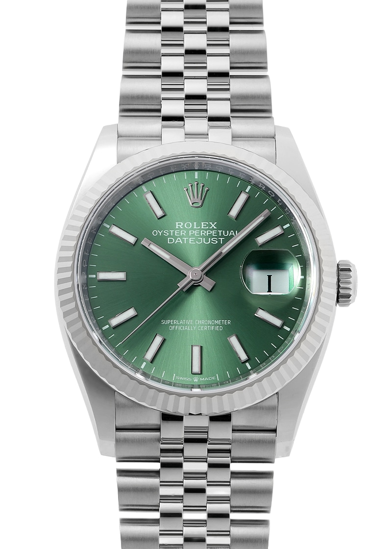 ロレックス - オイスター パーペチュアル デイトジャスト | ROLEX | 126234 | WG&SS ミントグリーン文字盤 自動巻き ブレスレット | 未使用品