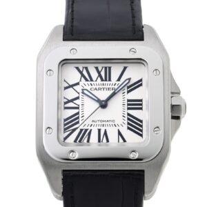 カルティエ - サントス 100 MM | CARTIER | W20106X8 | SS シルバー文字盤 自動巻き レザー | 中古