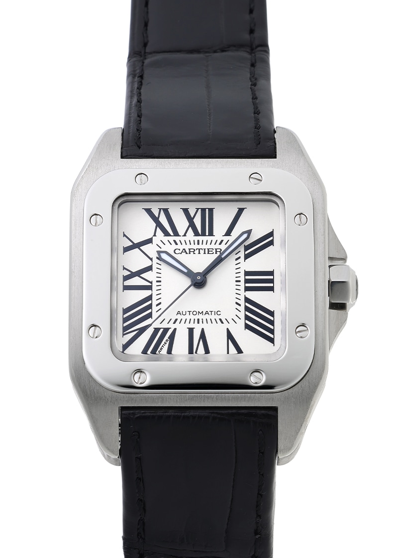 カルティエ - サントス 100 MM | CARTIER | W20106X8 | SS シルバー文字盤 自動巻き レザー | 中古