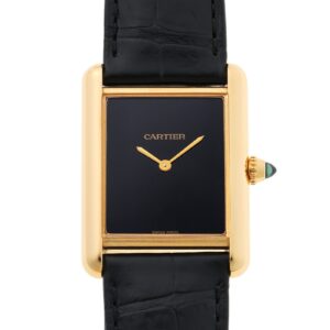 カルティエ - タンク ルイ カルティエ MM | CARTIER | WGTA0091 | YG 黒文字盤 手巻き レザー | 中古
