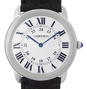 カルティエ - ロンドソロ | CARTIER | W6700255 | LM SS シルバー文字盤 クォーツ レザー
