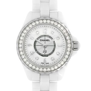シャネル - レディース J12 ベゼルダイヤモンド | CHANEL | H2572 | 29mm CE 白シェル文字盤/8Pダイヤモンド クォーツ ブレスレット