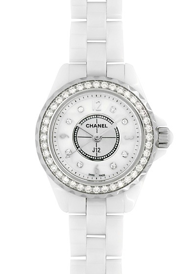 シャネル - レディース J12 ベゼルダイヤモンド | CHANEL | H2572 | 29mm CE 白シェル文字盤/8Pダイヤモンド クォーツ ブレスレット