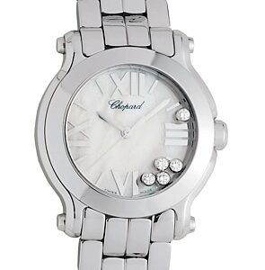 ショパール - レディース ハッピースポーツ マークIIラウンド | CHOPARD | 27/8509-3006 | SS 白シェル文字盤/5Pダイヤモンド クォーツ ブレスレット