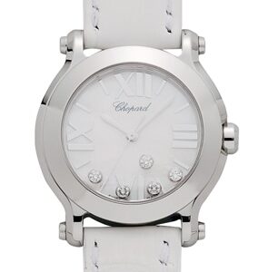 ショパール - レディース ハッピースポーツ マークIIラウンド | CHOPARD | 27/8509-3004 | SS 白シェル文字盤/5Pダイヤモンド クォーツ レザー(白)