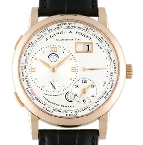 A.ランゲ＆ゾーネ - ランゲ1 タイムゾーン | A.LANGE&SOHNE | 116.032 | 18KPG シルバー文字盤 手巻き レザー