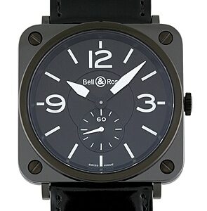 ベル&ロス - レディース ダイヤモンドベゼル | Bell & Ross | BRS-98-BCS | 39mm セラミック 白文字盤 レザー |