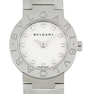 ブルガリ BB23WSS/12 レディース ブルガリブルガリ 23mm SS 白文字盤/12Pダイヤモンド クォーツ ブレスレット