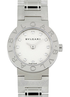 ブルガリ BB23WSS/12 レディース ブルガリブルガリ 23mm SS 白文字盤/12Pダイヤモンド クォーツ ブレスレット