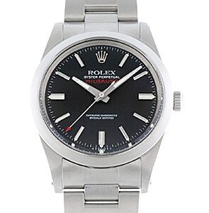ロレックス - オイスターパーペチュアル ミルガウス | ROLEX | 1019 | SS 黒文字盤 自動巻き ブレスレット | 1967年/裏蓋68 | ヴィンテージ