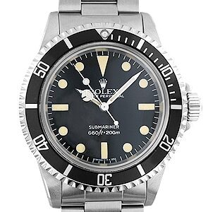 ロレックス - オイスターパーペチュアル サブマリーナー | ROLEX | 5513 | ノンデイト フチなし SS 黒文字盤 自動巻き ブレスレット | 1982年製 | ヴィンテージ