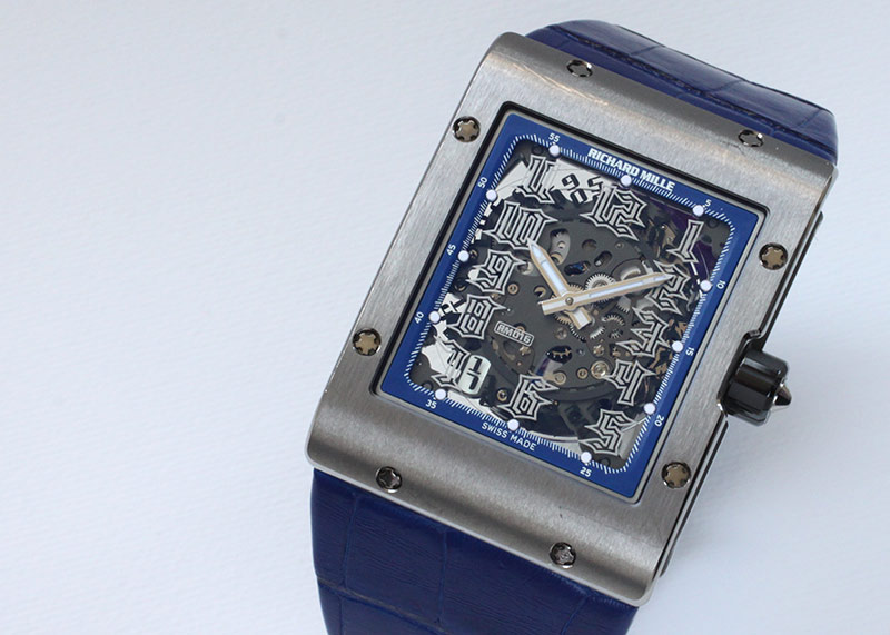 リシャールミル - オートマティック エクストラフラット | RICHARD MILLE | RM016 | TI スケルトン文字盤 自動巻き レザー | 中古 |