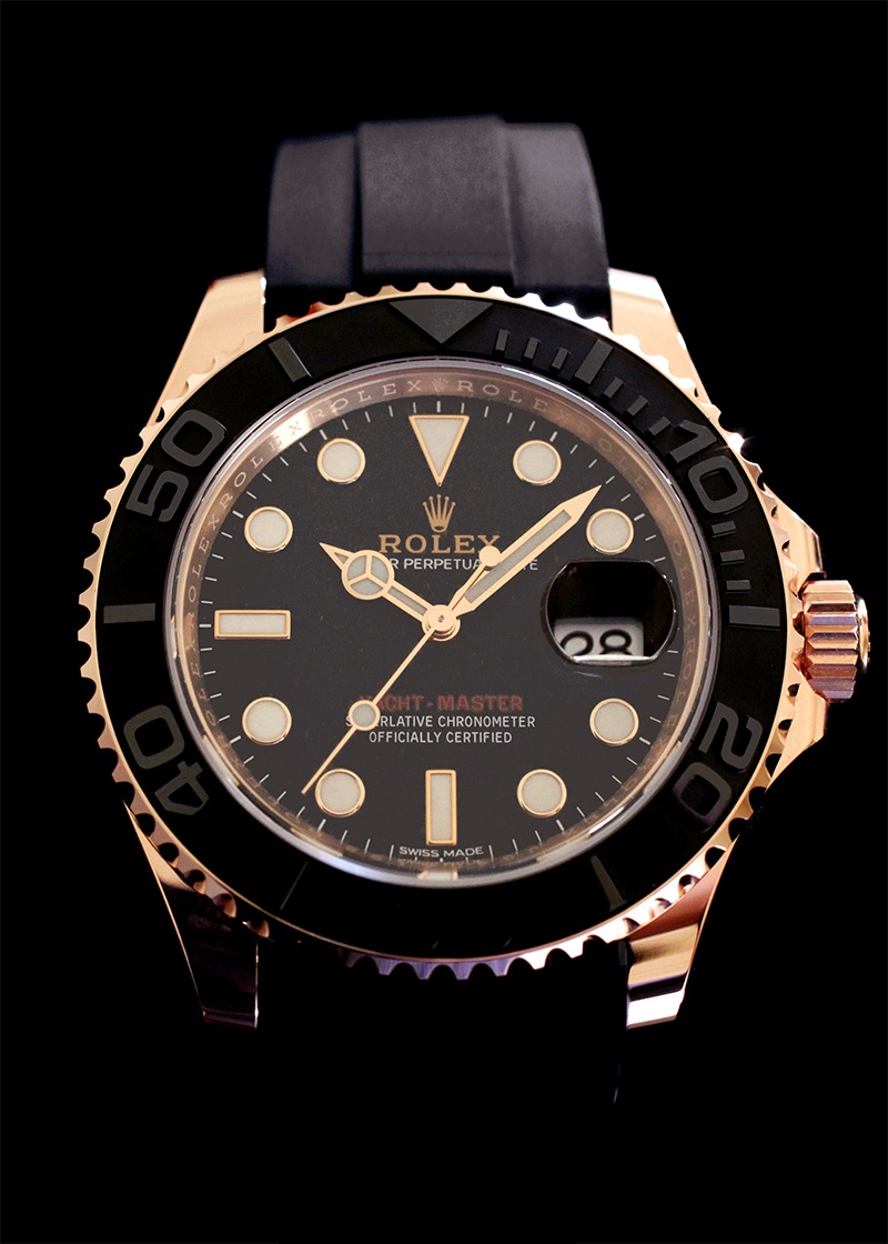ロレックス - オイスター パーペチュアル ヨットマスター 40 | ROLEX | 116655 | RG 黒文字盤 自動巻き ラバー | 中古
