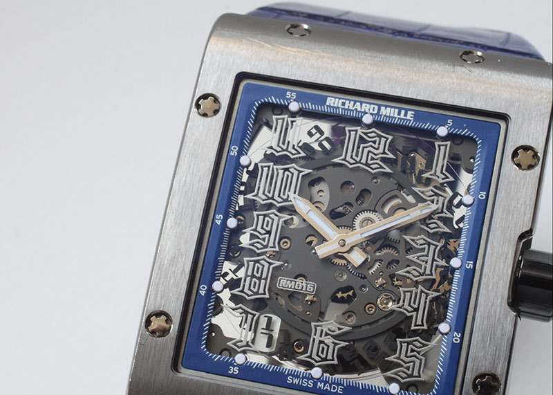 リシャールミル - オートマティック エクストラフラット | RICHARD MILLE | RM016 | TI スケルトン文字盤 自動巻き レザー | 中古 |